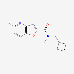 molecular formula C15H18N2O2 B7562288 N-(cyclobutylmethyl)-N,5-dimethylfuro[3,2-b]pyridine-2-carboxamide 