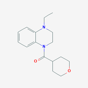 molecular formula C16H22N2O2 B7562307 (4-Ethyl-2,3-dihydroquinoxalin-1-yl)-(oxan-4-yl)methanone 