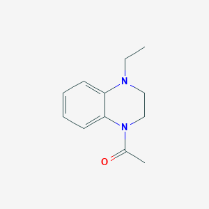 molecular formula C12H16N2O B7562324 1-(4-Ethyl-2,3-dihydroquinoxalin-1-yl)ethanone 