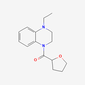molecular formula C15H20N2O2 B7562346 (4-Ethyl-2,3-dihydroquinoxalin-1-yl)-(oxolan-2-yl)methanone 