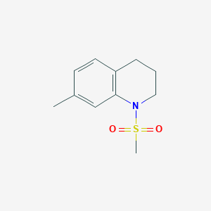molecular formula C11H15NO2S B7562368 7-methyl-1-methylsulfonyl-3,4-dihydro-2H-quinoline 
