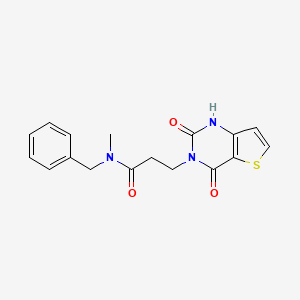 molecular formula C17H17N3O3S B7562398 N-benzyl-3-(2,4-dioxo-1,4-dihydrothieno[3,2-d]pyrimidin-3(2H)-yl)-N-methylpropanamide 