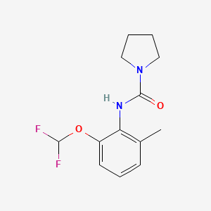molecular formula C13H16F2N2O2 B7562413 N-[2-(difluoromethoxy)-6-methylphenyl]pyrrolidine-1-carboxamide 