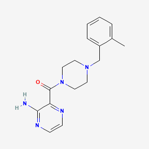 molecular formula C17H21N5O B7562424 (3-Aminopyrazin-2-yl)-[4-[(2-methylphenyl)methyl]piperazin-1-yl]methanone 