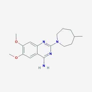 molecular formula C17H24N4O2 B7562432 6,7-Dimethoxy-2-(4-methylazepan-1-yl)quinazolin-4-amine 