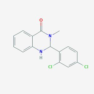 molecular formula C15H12Cl2N2O B7562458 2-(2,4-Dichlorophenyl)-3-methyl-1,2-dihydroquinazolin-4-one 
