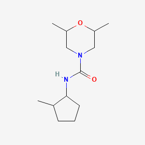 molecular formula C13H24N2O2 B7562467 2,6-dimethyl-N-(2-methylcyclopentyl)morpholine-4-carboxamide 