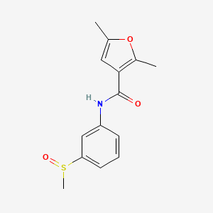 molecular formula C14H15NO3S B7562483 2,5-dimethyl-N-(3-methylsulfinylphenyl)furan-3-carboxamide 