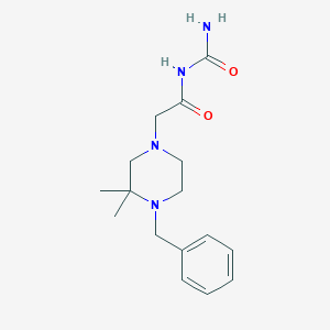 molecular formula C16H24N4O2 B7562512 2-(4-benzyl-3,3-dimethylpiperazin-1-yl)-N-carbamoylacetamide 