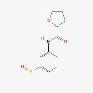 molecular formula C12H15NO3S B7562520 N-(3-methylsulfinylphenyl)oxolane-2-carboxamide 