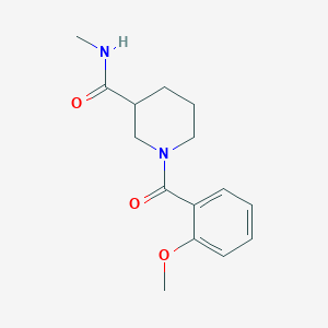 molecular formula C15H20N2O3 B7562528 1-(2-methoxybenzoyl)-N-methylpiperidine-3-carboxamide 