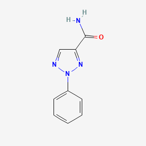 molecular formula C9H8N4O B7562594 2-Phenyl-2h-1,2,3-triazole-4-carboxamide 
