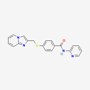 4-(imidazo[1,2-a]pyridin-2-ylmethylsulfanyl)-N-pyridin-2-ylbenzamide