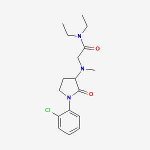 molecular formula C17H24ClN3O2 B7562631 2-[[1-(2-chlorophenyl)-2-oxopyrrolidin-3-yl]-methylamino]-N,N-diethylacetamide 