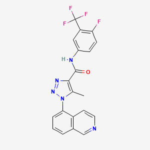 N-[4-fluoro-3-(trifluoromethyl)phenyl]-1-isoquinolin-5-yl-5-methyltriazole-4-carboxamide