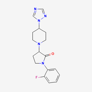 1-(2-Fluorophenyl)-3-[4-(1,2,4-triazol-1-yl)piperidin-1-yl]pyrrolidin-2-one