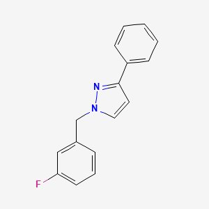 1-[(3-Fluorophenyl)methyl]-3-phenylpyrazole