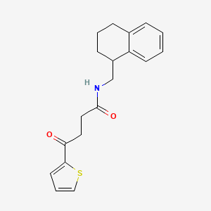 molecular formula C19H21NO2S B7562677 4-oxo-N-(1,2,3,4-tetrahydronaphthalen-1-ylmethyl)-4-thiophen-2-ylbutanamide 