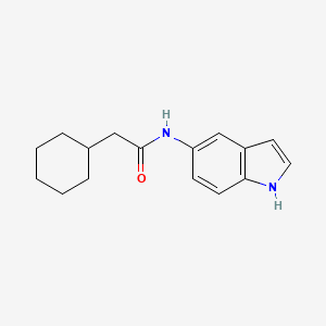 molecular formula C16H20N2O B7562686 2-cyclohexyl-N-(1H-indol-5-yl)acetamide 