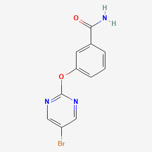 molecular formula C11H8BrN3O2 B7562749 3-(5-Bromopyrimidin-2-yl)oxybenzamide 