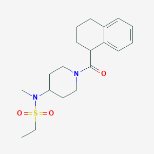 molecular formula C19H28N2O3S B7562766 N-methyl-N-[1-(1,2,3,4-tetrahydronaphthalene-1-carbonyl)piperidin-4-yl]ethanesulfonamide 