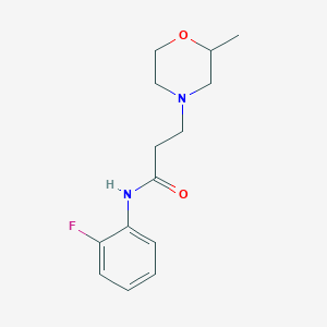 N-(2-fluorophenyl)-3-(2-methylmorpholin-4-yl)propanamide