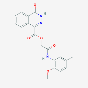 molecular formula C19H17N3O5 B7562825 [2-(2-methoxy-5-methylanilino)-2-oxoethyl] 4-oxo-3H-phthalazine-1-carboxylate 