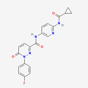 N-[6-(cyclopropanecarbonylamino)pyridin-3-yl]-1-(4-fluorophenyl)-6-oxopyridazine-3-carboxamide