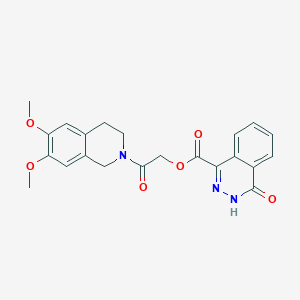 molecular formula C22H21N3O6 B7562841 [2-(6,7-dimethoxy-3,4-dihydro-1H-isoquinolin-2-yl)-2-oxoethyl] 4-oxo-3H-phthalazine-1-carboxylate 