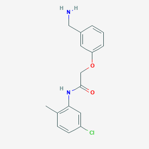 molecular formula C16H17ClN2O2 B7562852 2-[3-(aminomethyl)phenoxy]-N-(5-chloro-2-methylphenyl)acetamide 