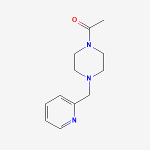 molecular formula C12H17N3O B7562859 1-[4-(Pyridin-2-ylmethyl)piperazin-1-yl]ethanone 