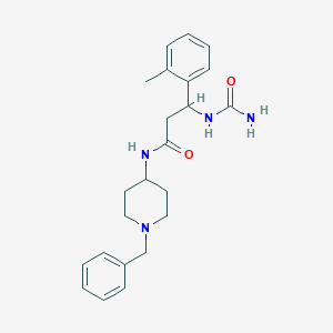 N-(1-benzylpiperidin-4-yl)-3-(carbamoylamino)-3-(2-methylphenyl)propanamide