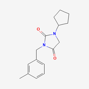 1-Cyclopentyl-3-[(3-methylphenyl)methyl]imidazolidine-2,4-dione