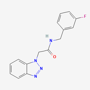 2-(benzotriazol-1-yl)-N-[(3-fluorophenyl)methyl]acetamide