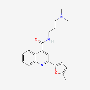 N-[3-(dimethylamino)propyl]-2-(5-methylfuran-2-yl)quinoline-4-carboxamide