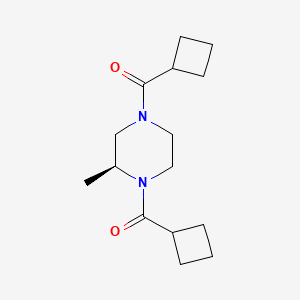 molecular formula C15H24N2O2 B7563005 [(3S)-4-(cyclobutanecarbonyl)-3-methylpiperazin-1-yl]-cyclobutylmethanone 
