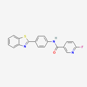 N-[4-(1,3-benzothiazol-2-yl)phenyl]-6-fluoropyridine-3-carboxamide
