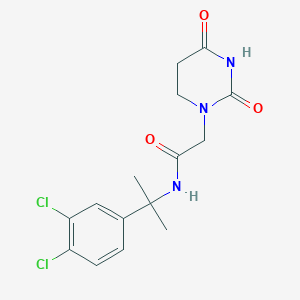 N-[2-(3,4-dichlorophenyl)propan-2-yl]-2-(2,4-dioxo-1,3-diazinan-1-yl)acetamide