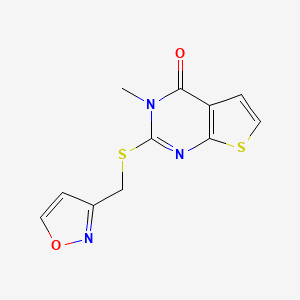 3-Methyl-2-(1,2-oxazol-3-ylmethylsulfanyl)thieno[2,3-d]pyrimidin-4-one