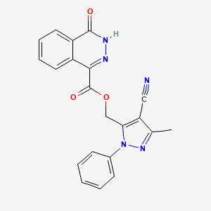 (4-cyano-5-methyl-2-phenylpyrazol-3-yl)methyl 4-oxo-3H-phthalazine-1-carboxylate