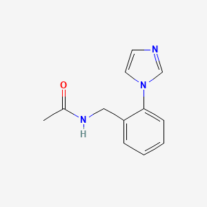 molecular formula C12H13N3O B7563128 N-[(2-imidazol-1-ylphenyl)methyl]acetamide 