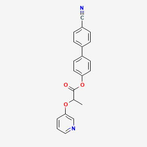 molecular formula C21H16N2O3 B7563146 [4-(4-Cyanophenyl)phenyl] 2-pyridin-3-yloxypropanoate 