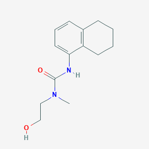 molecular formula C14H20N2O2 B7563189 1-(2-Hydroxyethyl)-1-methyl-3-(5,6,7,8-tetrahydronaphthalen-1-yl)urea 