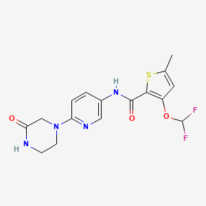 3-(difluoromethoxy)-5-methyl-N-[6-(3-oxopiperazin-1-yl)pyridin-3-yl]thiophene-2-carboxamide