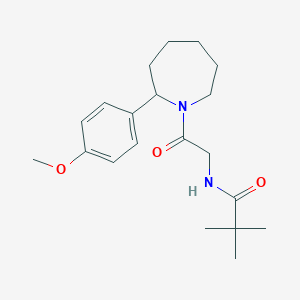 N-[2-[2-(4-methoxyphenyl)azepan-1-yl]-2-oxoethyl]-2,2-dimethylpropanamide