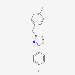 3-(4-Fluorophenyl)-1-[(4-methylphenyl)methyl]pyrazole