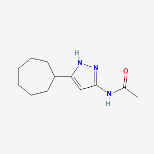 N-(5-cycloheptyl-1H-pyrazol-3-yl)acetamide