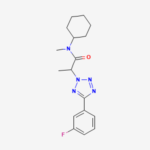 N-cyclohexyl-2-[5-(3-fluorophenyl)tetrazol-2-yl]-N-methylpropanamide