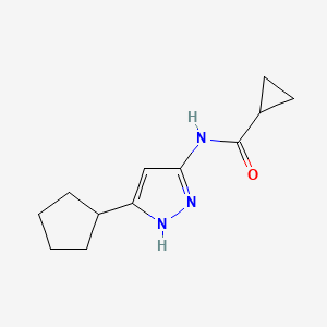 N-(5-cyclopentyl-1H-pyrazol-3-yl)cyclopropanecarboxamide