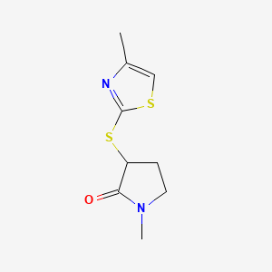 1-Methyl-3-[(4-methyl-1,3-thiazol-2-yl)sulfanyl]pyrrolidin-2-one